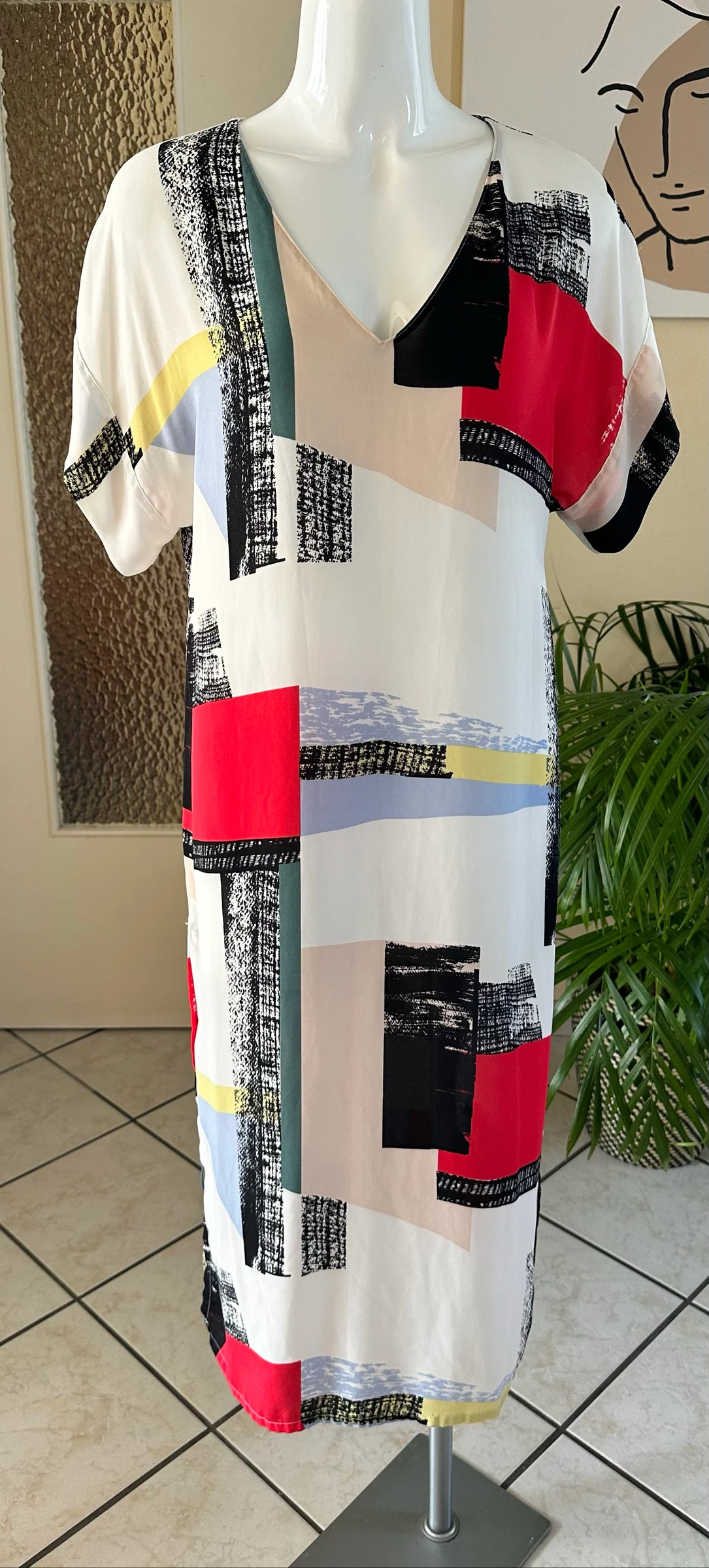 Robe Midi Imprimée Babaton XS – État Irréprochable – Coupe Loose